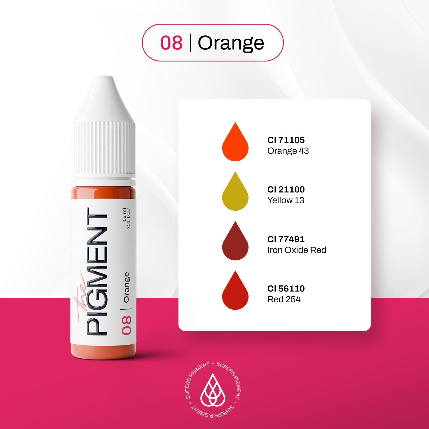 THE PIGMENT წარბის პიგმენტი  Orange 15 მლ.